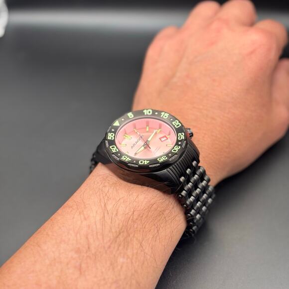 Aragon Sea Charger Pink Dial Automatic 44mm Men’s Watch Limited Edition 28/50 - Picture 17 of 17